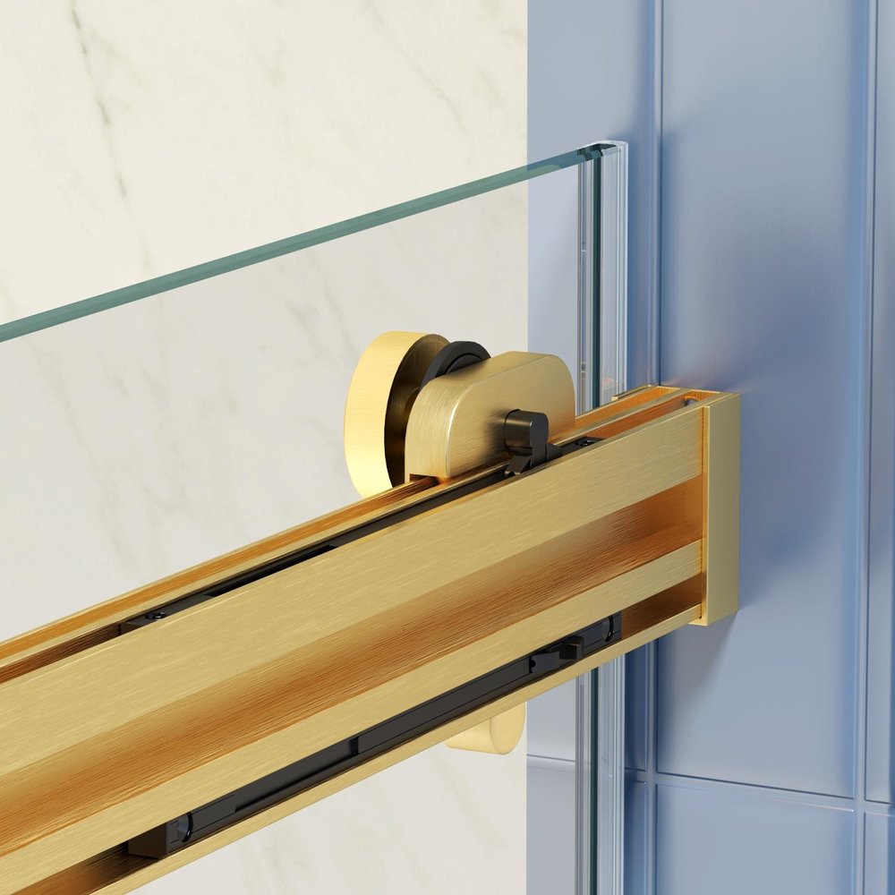 74" X 48" Tempered Glass Shower Door
