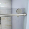 76" X 48" Aluminum and Tempered Glass Shower Door close-up detail