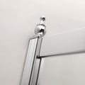 75" X 36" Aluminum and Tempered Glass Tub Door on a white background