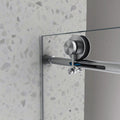 76" X 54" Aluminum and Tempered Glass Shower Door on a white background