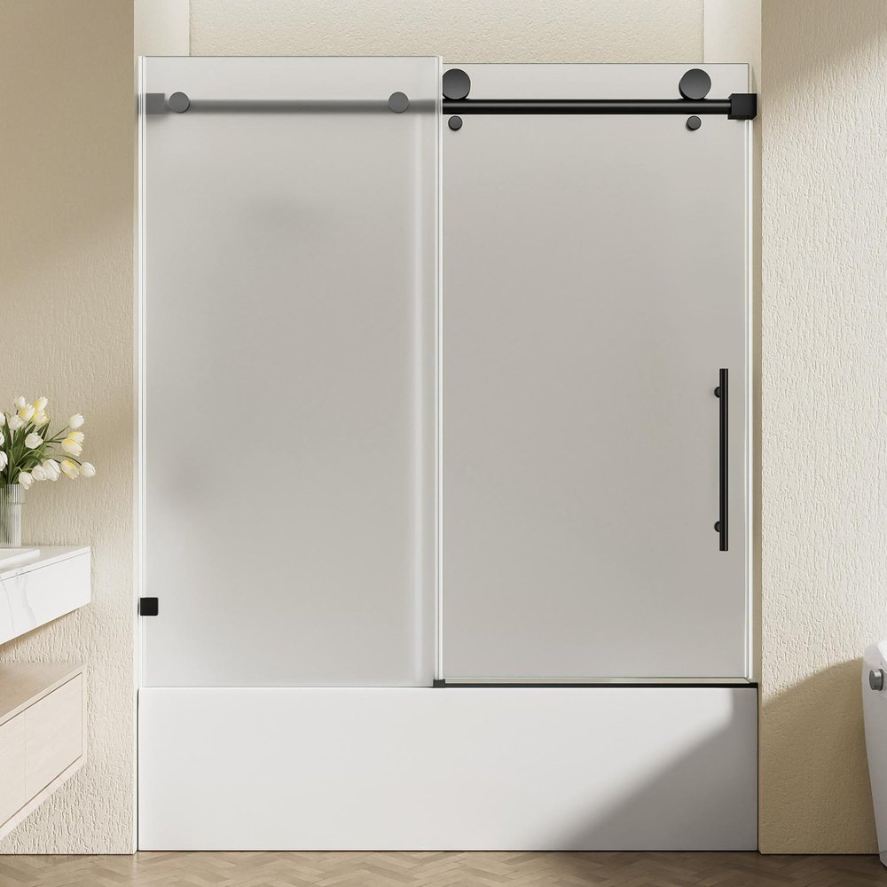 60" X 60" Tempered Glass Tub Door