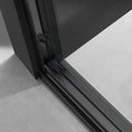 74" X 60" Tempered Glass Shower Door close-up detail