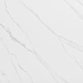 90" White Sintered Stone and Aluminum Dining Table