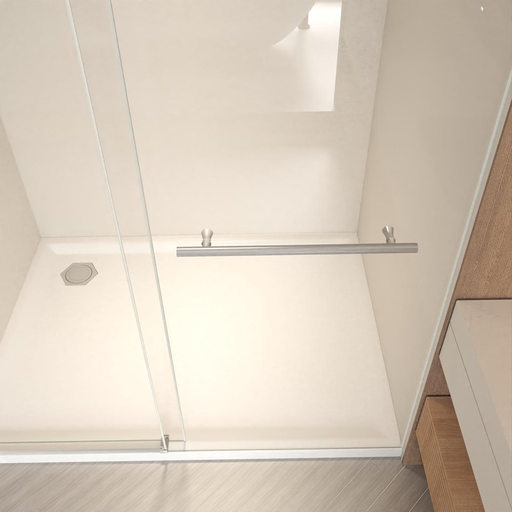 66" X 60" Tempered Glass Tub Door