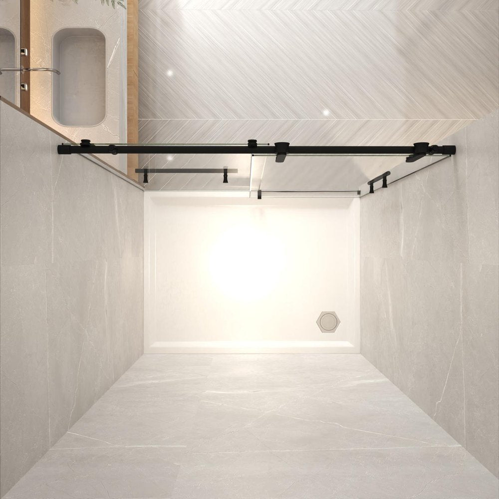 76" X 60" Tempered Glass Shower Door