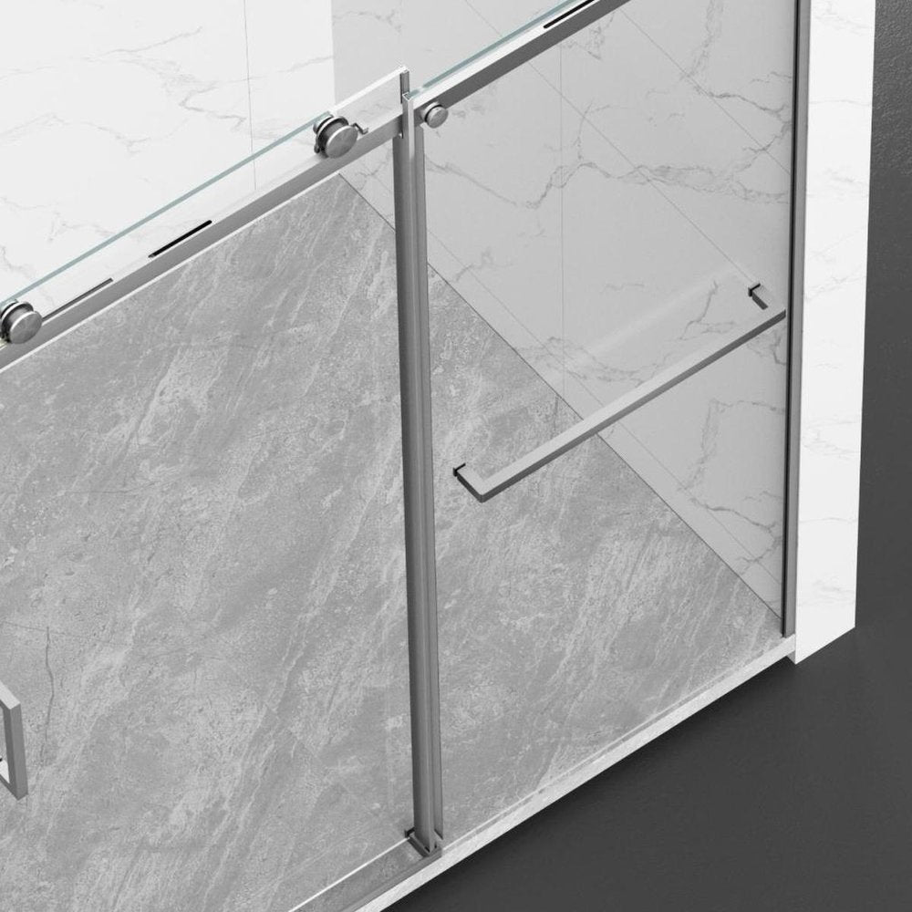 72" X 56" Tempered Glass Shower Door