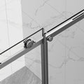 72" X 56" Tempered Glass Shower Door close-up detail