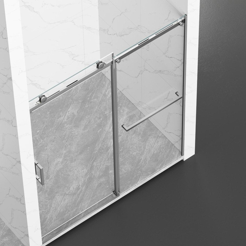 72" X 56" Tempered Glass Shower Door