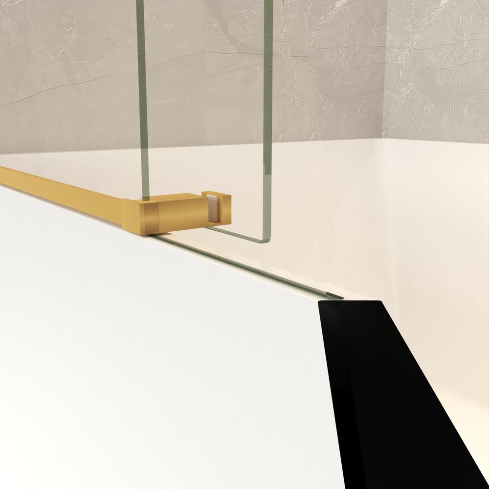 66" X 56" Tempered Glass Tub Door