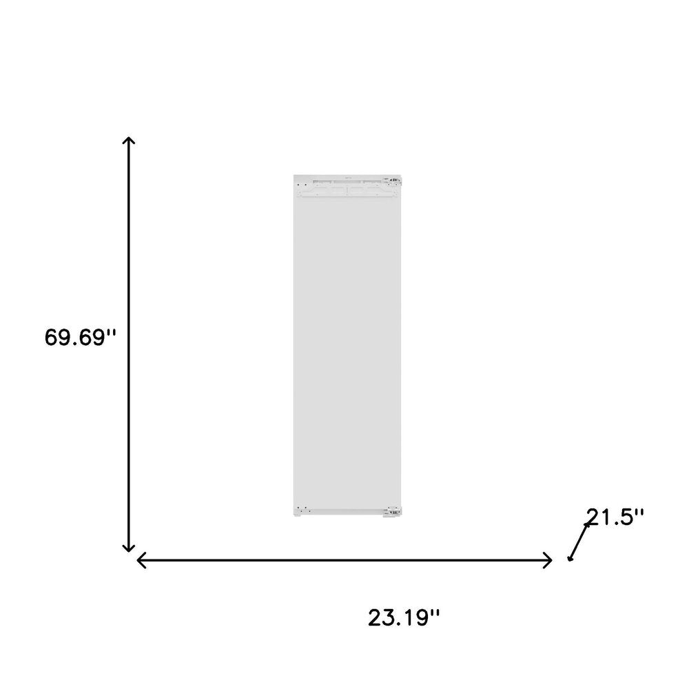 70" X 23" White Stainless Steel Single Compartment Can Beverage Refrigerator