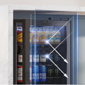 33" X 22" Clear and Black Stainless Steel Single Compartment Can Beverage Refrigerator