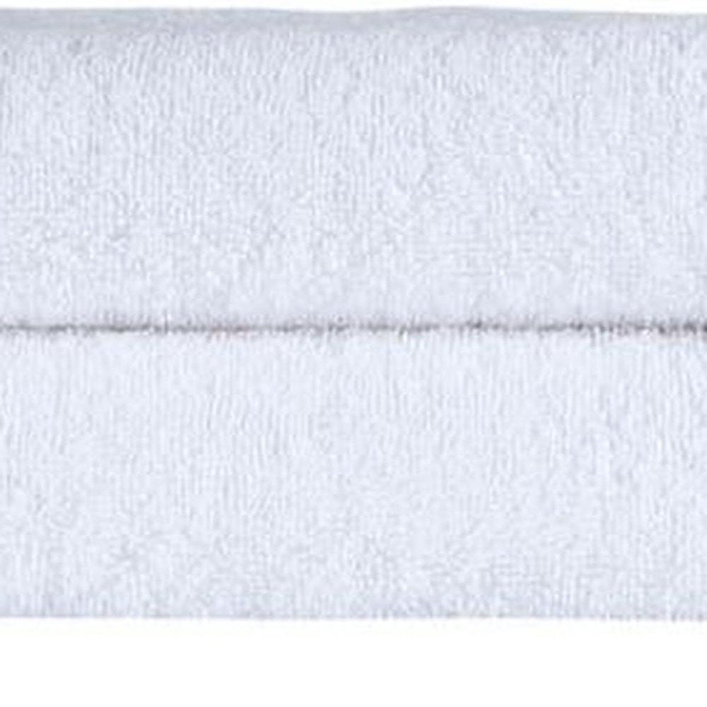 Set of Two White Turkish Cotton 54" X 27" Bath Towels