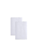 Set of Two White Turkish Cotton 54" X 27" Bath Towels on a white background