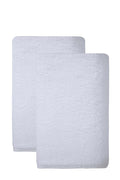 Set of Two White Turkish Cotton 70" X 40" Bath Sheet on a white background