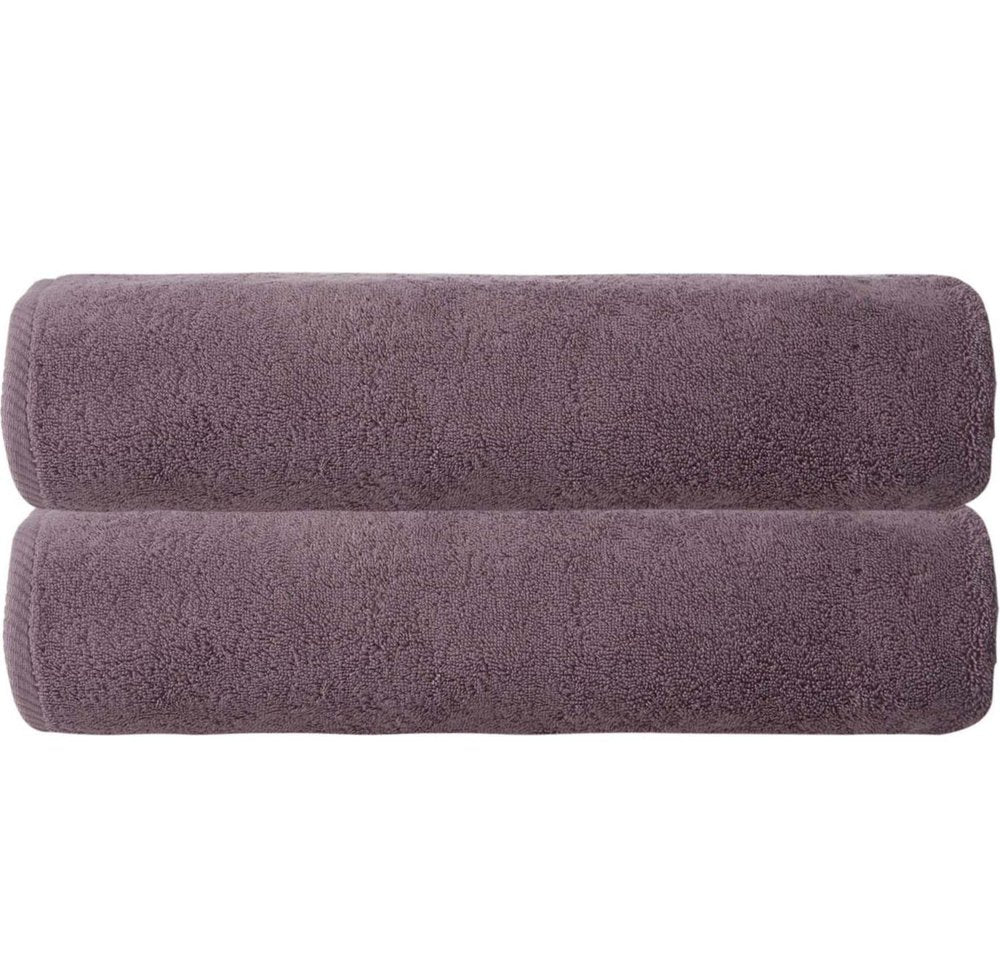 Set of Two Purple Turkish Cotton 70" X 40" Bath Sheet