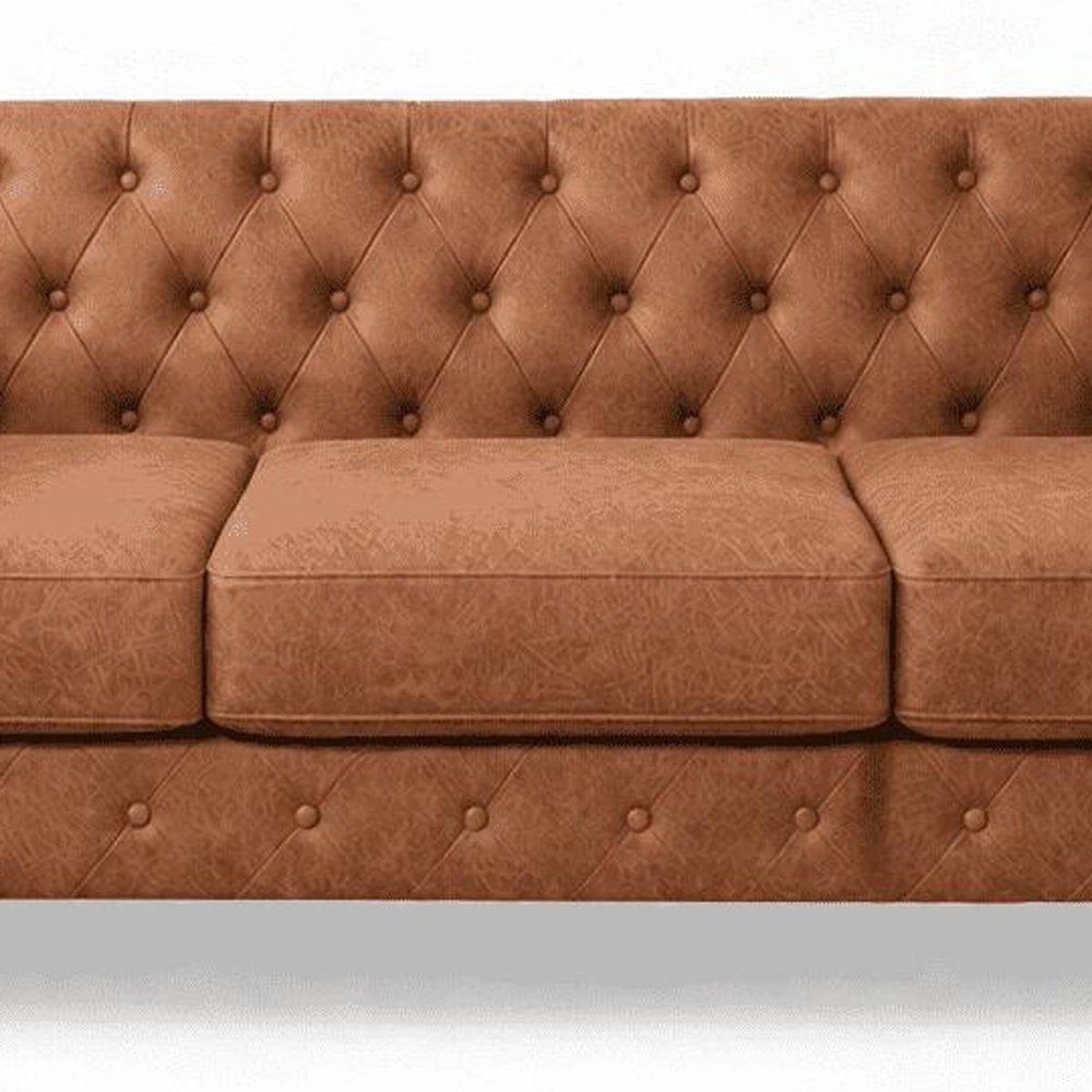 79" Black Faux Leather Sofa