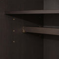 74" Espresso Solid Wood Mirrored Four Door Combo Dresser