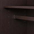72" Dark Brown Solid Wood Two Door Combo Dresser close-up detail
