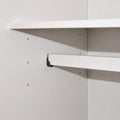 72" White Solid Wood Four Door Combo Dresser on a white background