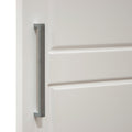 72" White Solid Wood Mirrored Five Door Combo Dresser close-up detail