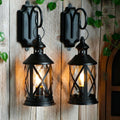 Set of Two 10" Black Novelty Desk Lamps With Novelty Shades in a home interior