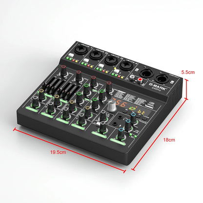 Audio Mixer G-MARK G40PRO 4-Channel Mixing Console With RCA Input And XLR Connectivity