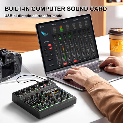 Audio Mixer G-MARK G40PRO 4-Channel Mixing Console With RCA Input And XLR Connectivity