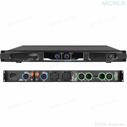 MiCWL Audio Pro CA Series 5200W Digital Power Amplifier 4 Channel 2600 Watt AMP Standard 19" 1U Rack CA650