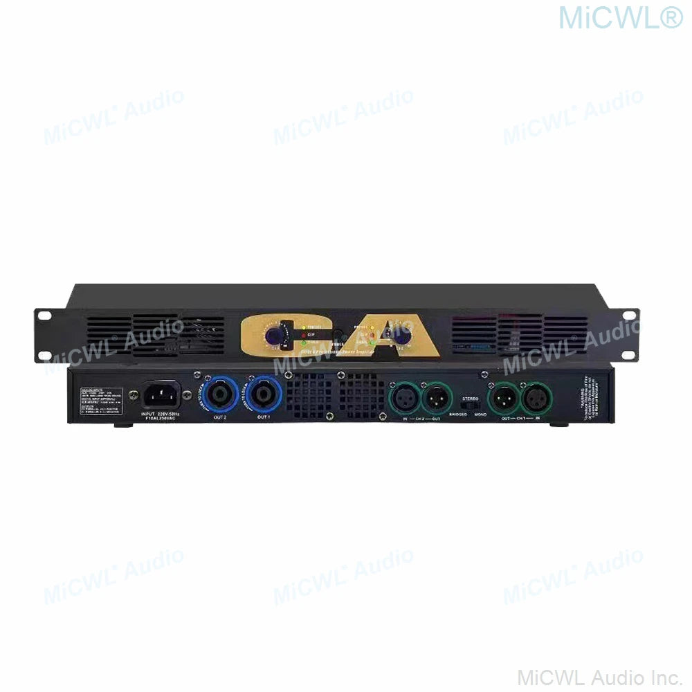 MiCWL Audio Pro CA Series 5200W Digital Power Amplifier 4 Channel 2600 Watt AMP Standard 19" 1U Rack CA650