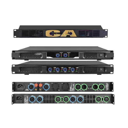 MiCWL Audio Pro CA Series 5200W Digital Power Amplifier 4 Channel 2600 Watt AMP Standard 19" 1U Rack CA650