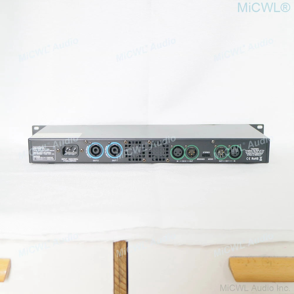 MiCWL Audio Pro CA Series 5200W Digital Power Amplifier 4 Channel 2600 Watt AMP Standard 19" 1U Rack CA650