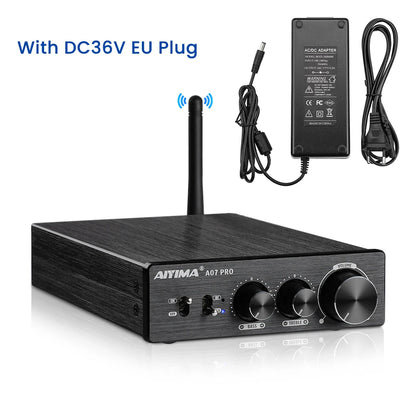 AIYIMA A07 PRO Bluetooth Amplifier Audio APTX HD TPA3255 Hifi Stereo Power Amplifier 300Wx2 Sound Speaker Amplificador Home Amp