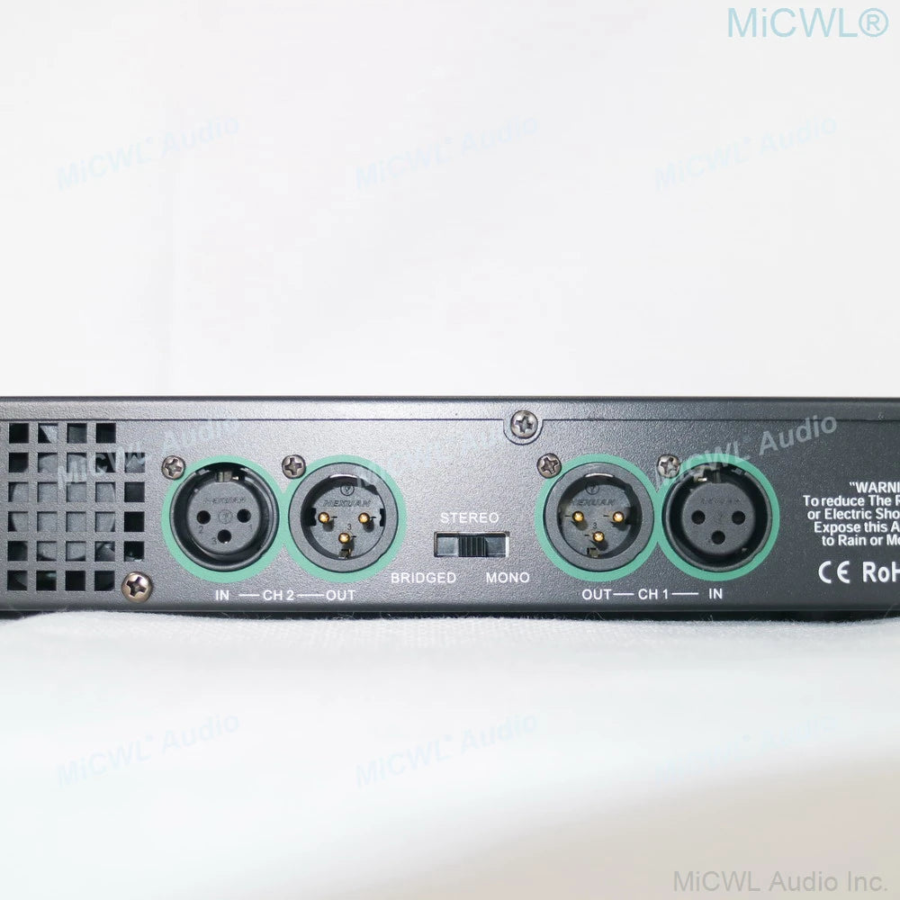 MiCWL Audio Pro CA Series 5200W Digital Power Amplifier 4 Channel 2600 Watt AMP Standard 19" 1U Rack CA650