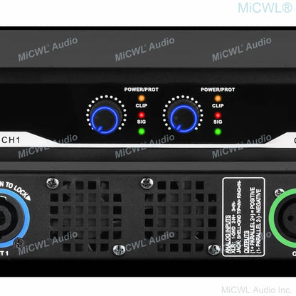 MiCWL Audio Pro CA Series 5200W Digital Power Amplifier 4 Channel 2600 Watt AMP Standard 19" 1U Rack CA650