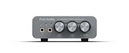 Fosi Audio K5 PRO USB Gaming DAC with Microphone Earphone Amplifier for PS5 Desktop Active Speakers Mini Audio DAC