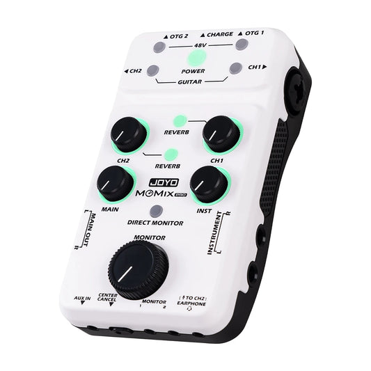 JOYO MOMIX PRO Audio Interface Sound Card Portable Audio Mixer Support 48V Phantom Power for Live Recording Studio Singing