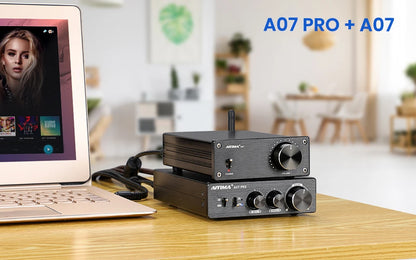 AIYIMA A07 PRO Bluetooth Amplifier Audio APTX HD TPA3255 Hifi Stereo Power Amplifier 300Wx2 Sound Speaker Amplificador Home Amp